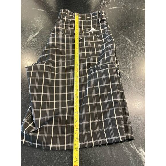 ADIDAS Golf Men's NWOT black and white plaid shorts 34 - Picture 7 of 8